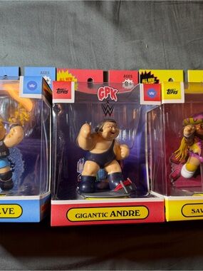 Topps GPK lot of 3 New unopened Stone cold, Andre and Randy Savage